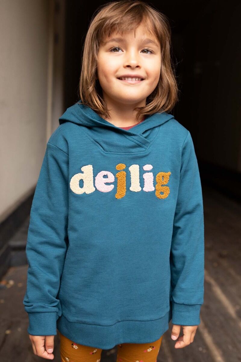 Hættetrøje med dejlig tekst 