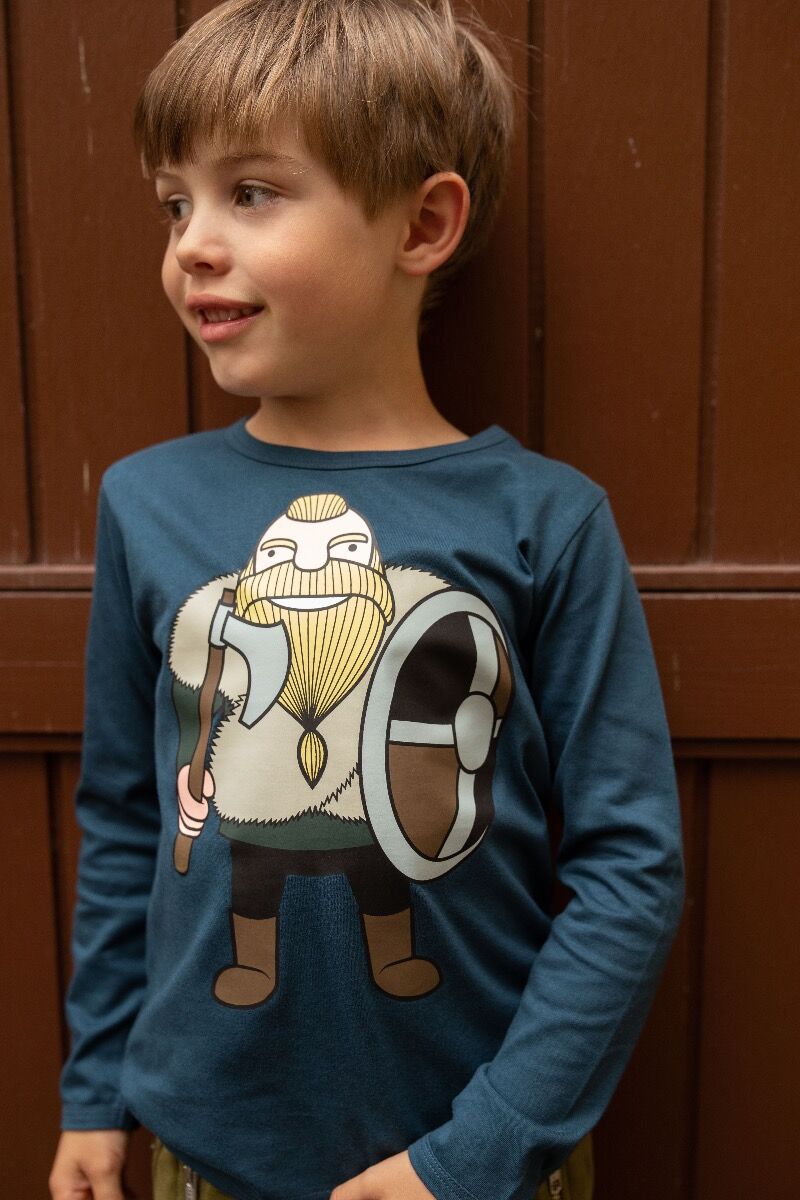 Bluse til børn med viking 