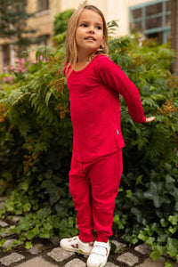 ORGANIC - Daneboeg Pants Dark Fuchsia