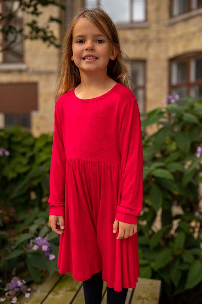 Danepopsicle Viscose  Dress Dark Fuchsia BLOOM BOOM