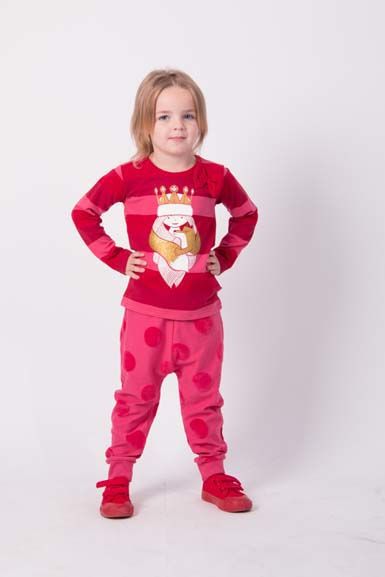 Bluse til børn med prinsesse og ræv  
