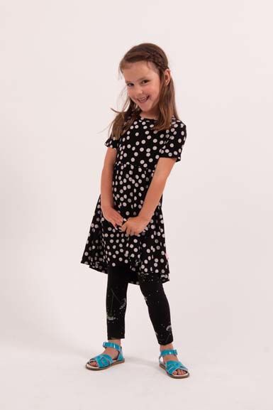 Danepop Dress Black/Off White FUN DOTS