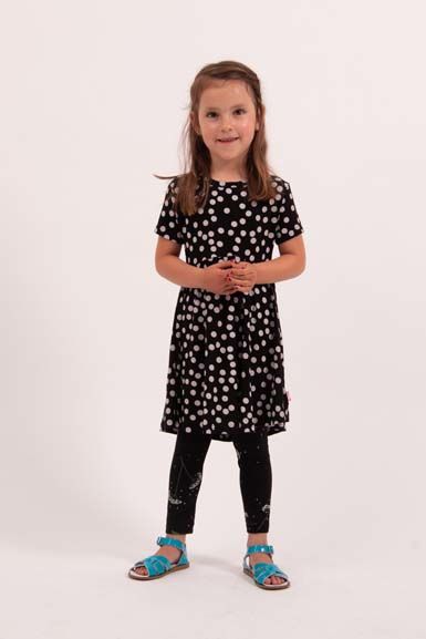 Danepop Dress Black/Off White FUN DOTS