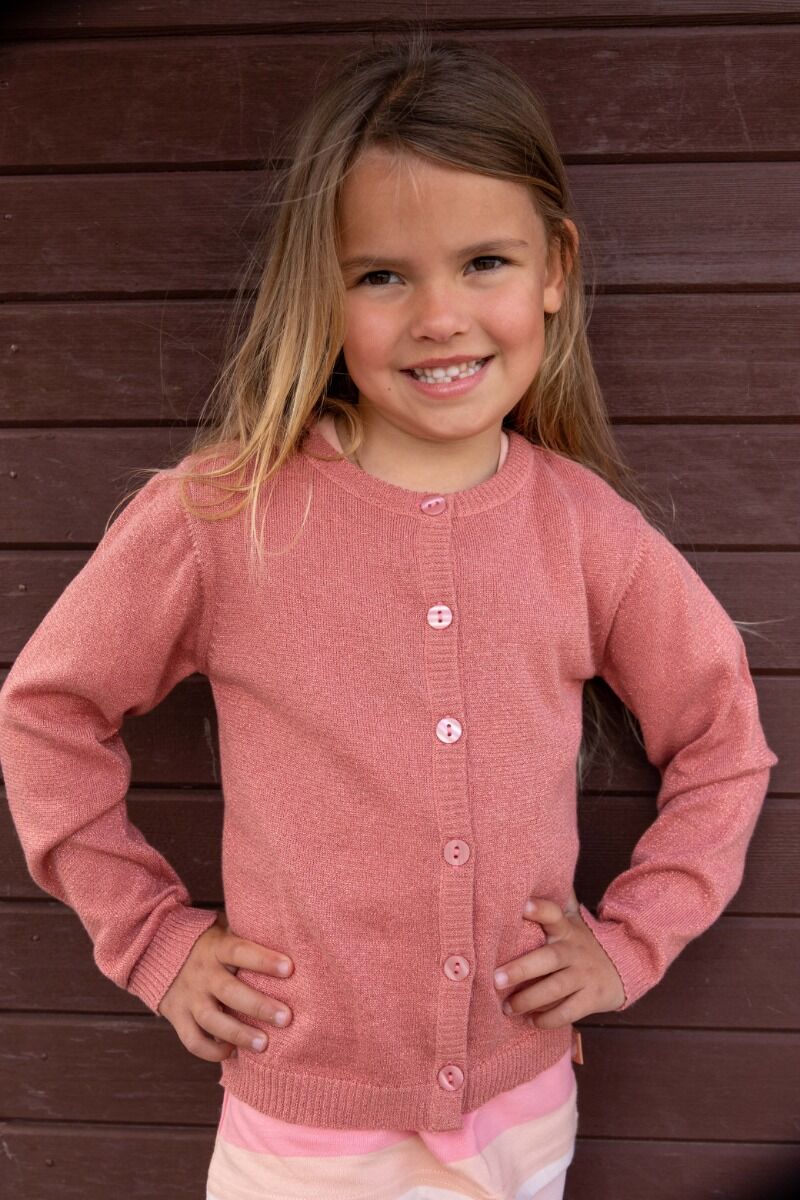 Cardigan til børn med glitter  