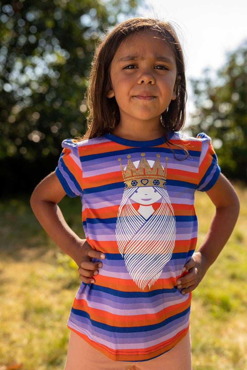 T-shirt til børn med prinsesse
