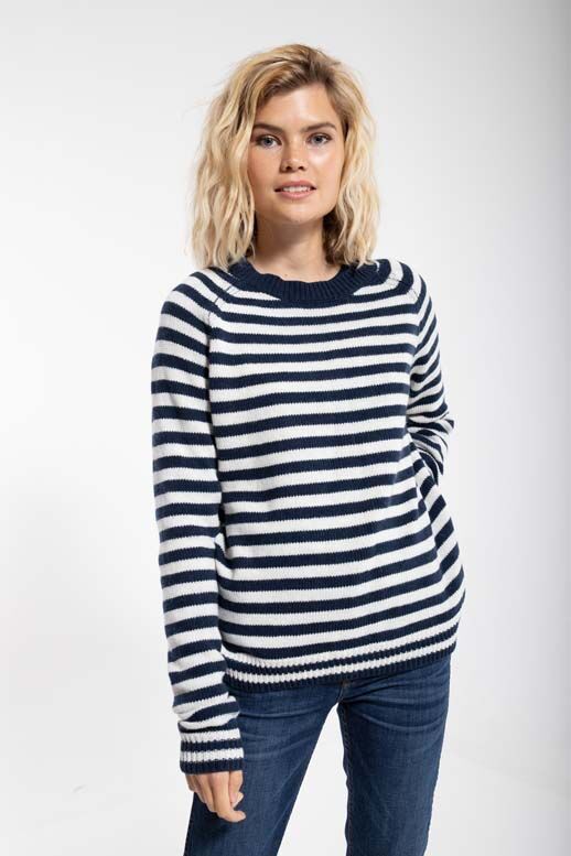 Danehytte Wool Sweater Navy/Offwhite