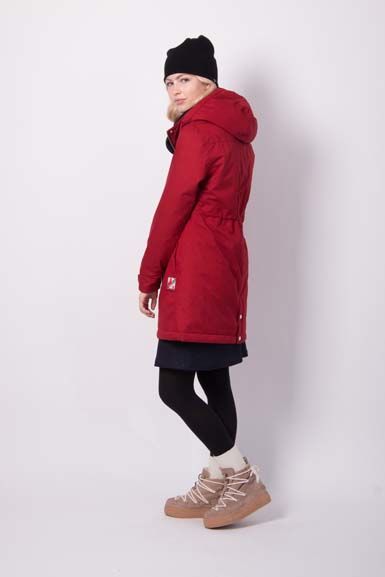 Daninge Winter Parka Dark Red (silver trim)