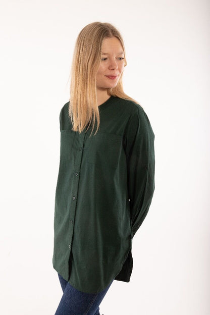 ESS - Joy Poplin Shirt Black green