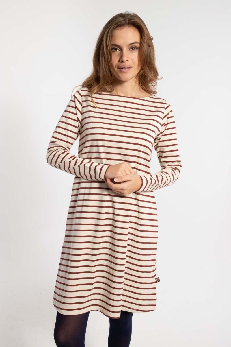 Danenassau Dress Chalk/Red wine