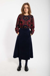 Danebrava Cord Stretch Skirt Marine