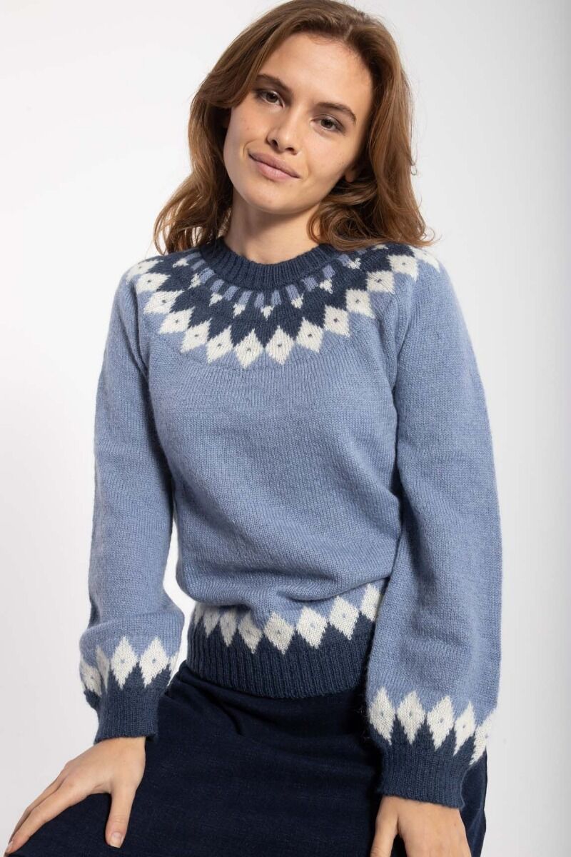 Danehot Stove Mohair Sweater Porcelaine/Chalk/Marine