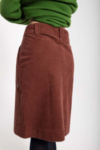 Danemadelaine Cord Skirt Beige Rose