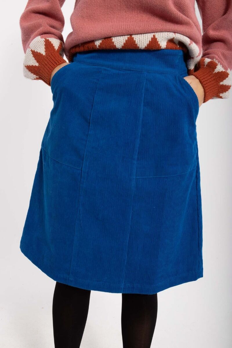 Danemaren Cord Skirt Blue