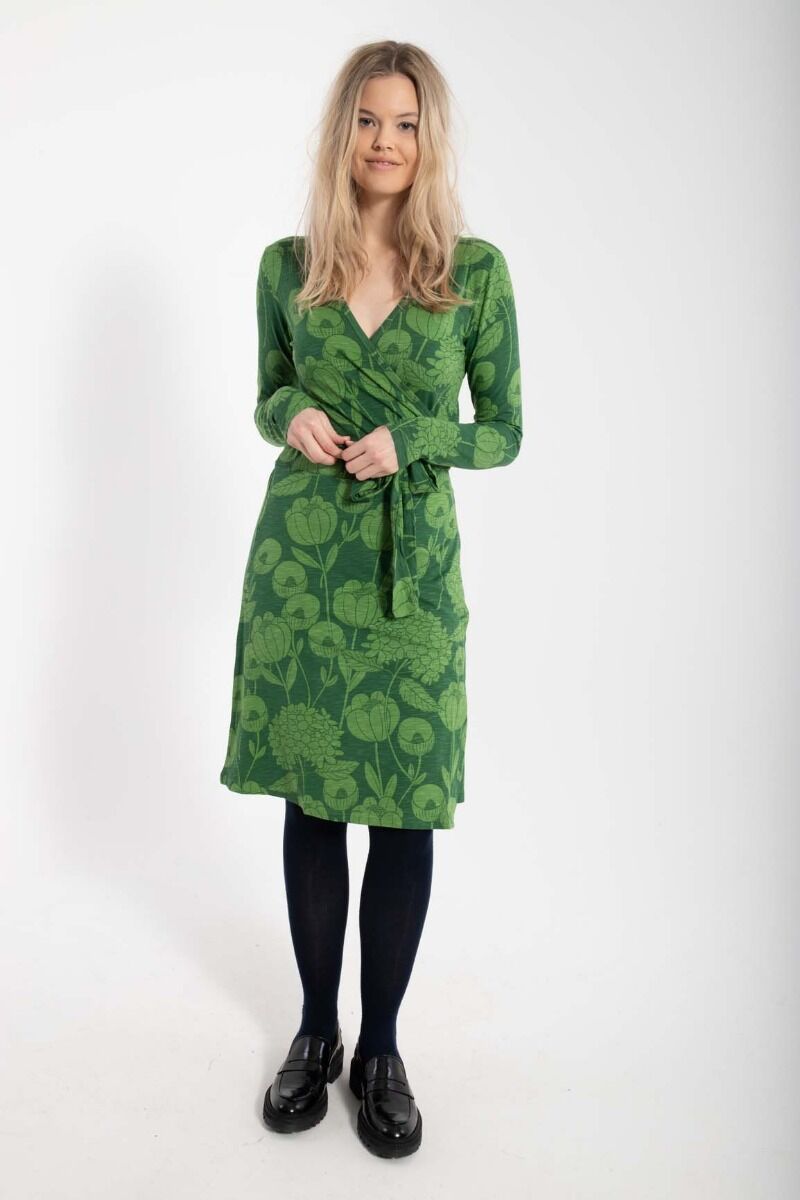 ORGANIC - Daneregina Dress Warm Khaki/Fall Jungle HORTENSIA