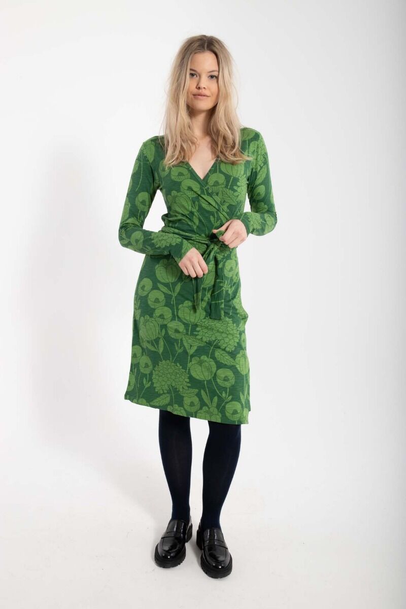 ORGANIC - Daneregina Dress Warm Khaki/Fall Jungle HORTENSIA