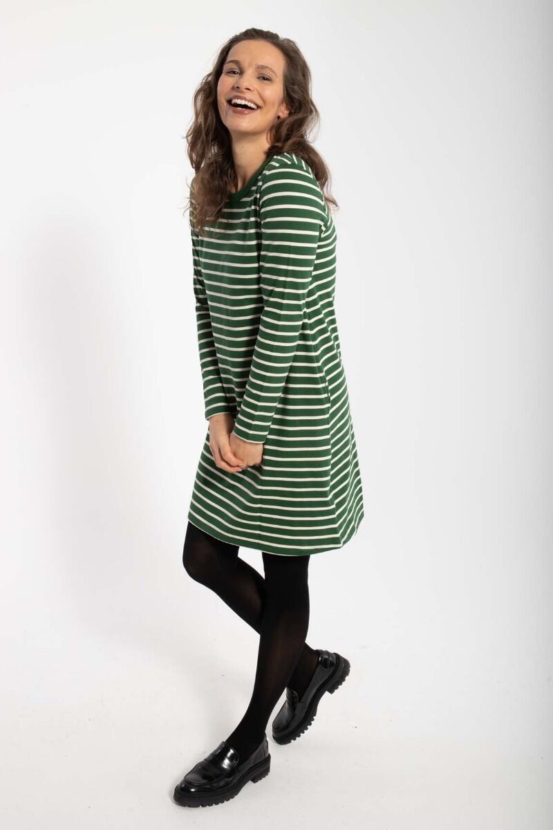 Danevibeke Dress Warm Khaki/Chalk