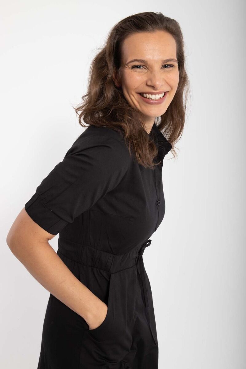 Danesusanne Poplin Dress Black