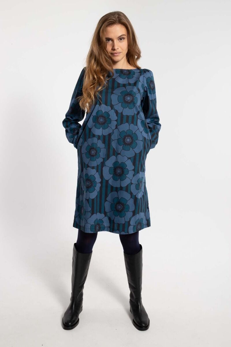 Danelund Dress Blue POWER FLOWERS