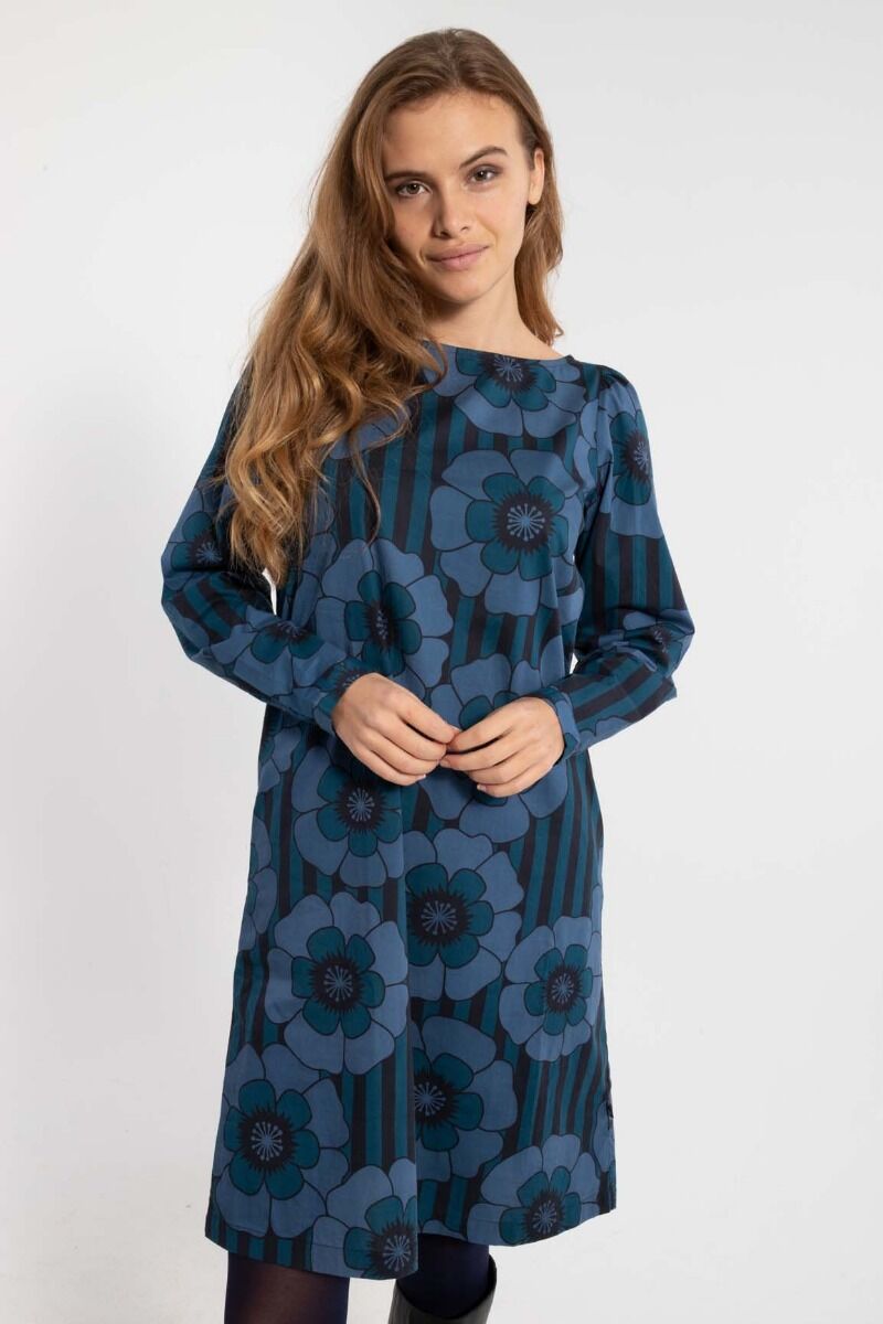 Danelund Dress Blue POWER FLOWERS