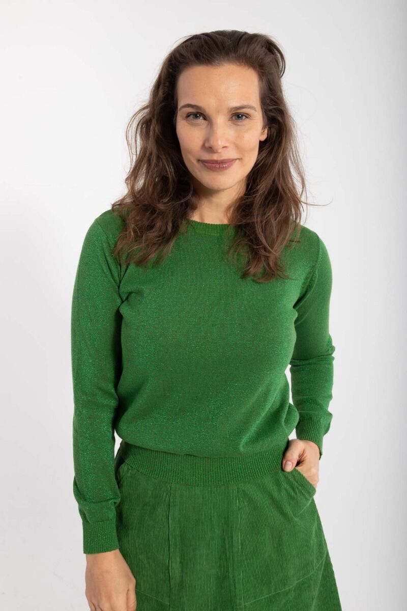 Danepearly Glitter Sweater Fall Jungle w. Green Glitter