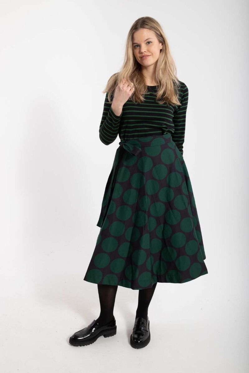 Khaki polka dot skirt hotsell