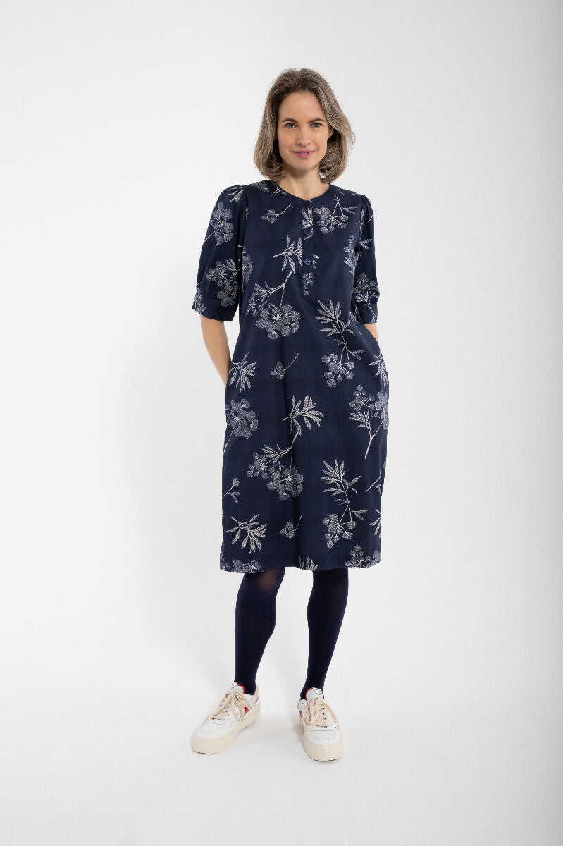 Danamaia Poplin Dress Dk Navy/Chalk HEMLOCK