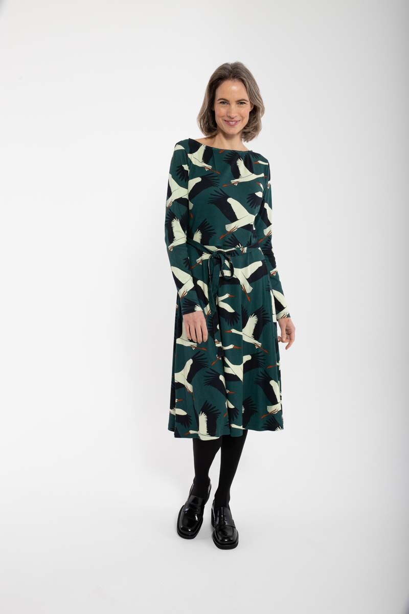 ORGANIC - Danegudrun Interlock Dress Dark Duck STORK