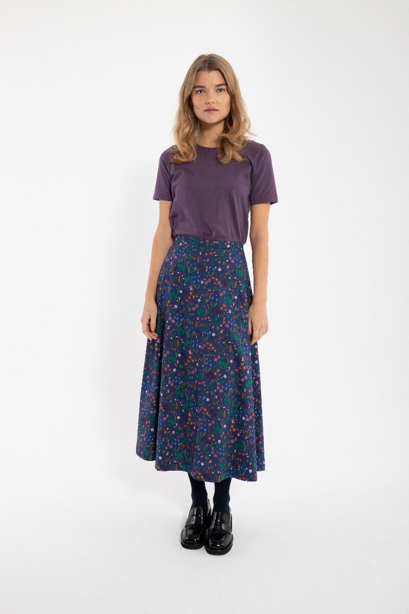 Danebrava Poplin Skirt Grey Marine BOTANICAL