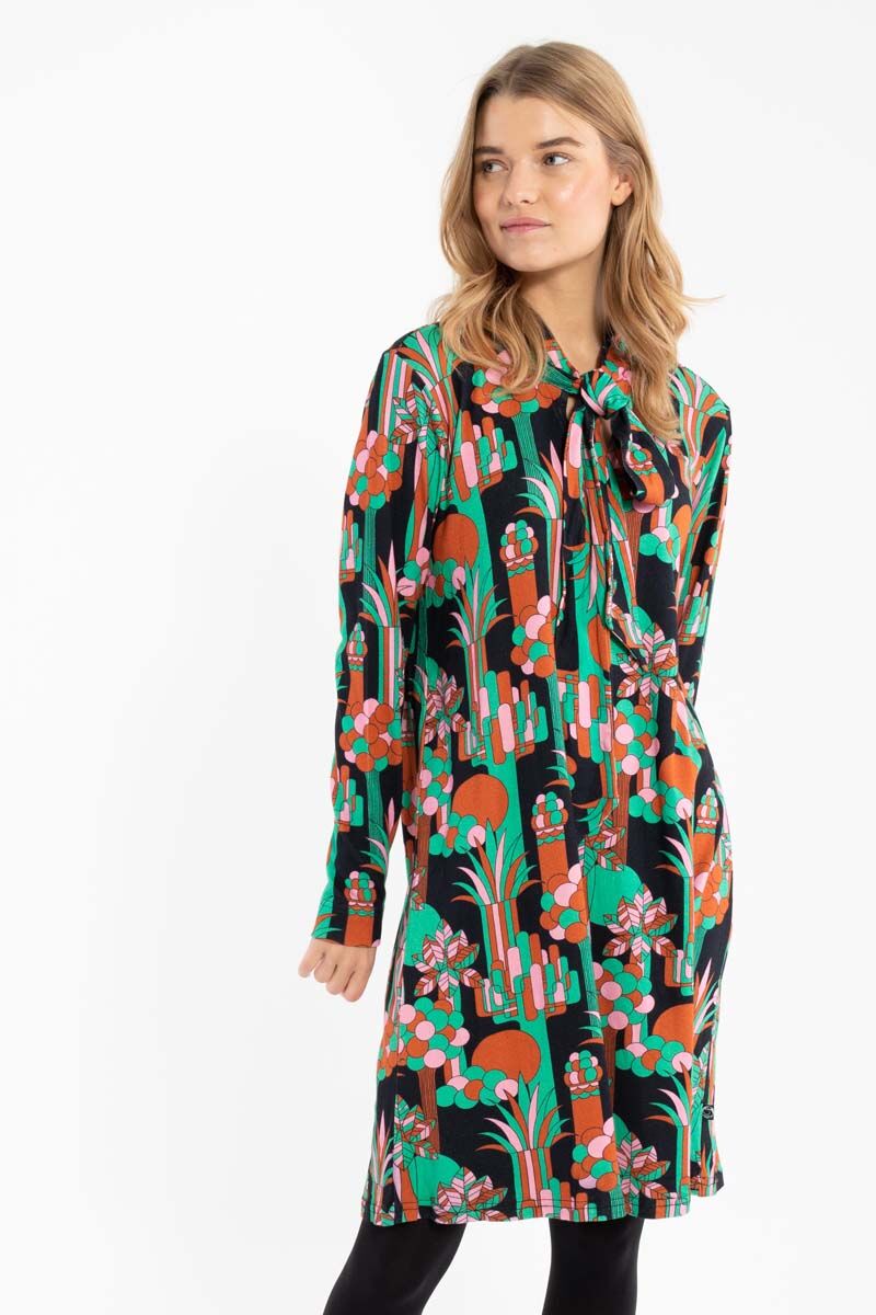 Danekronborg Heavy Interlock Dress Black FLOWFOREST
