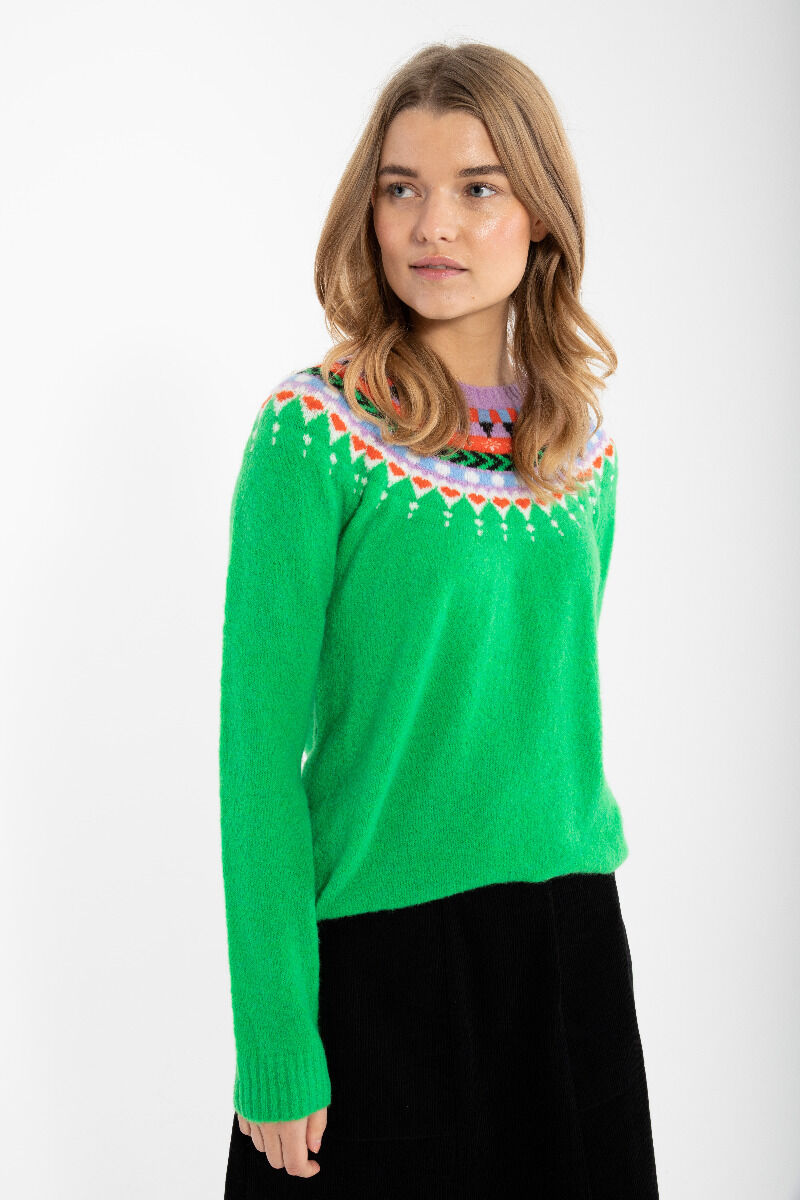 Danepeaceful Light Wool Sweater Green