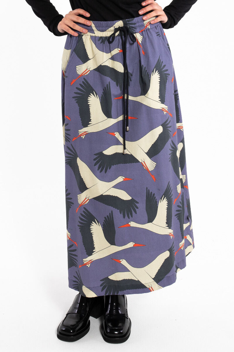 Danespresso Poplin Skirt Blue Grey STORK