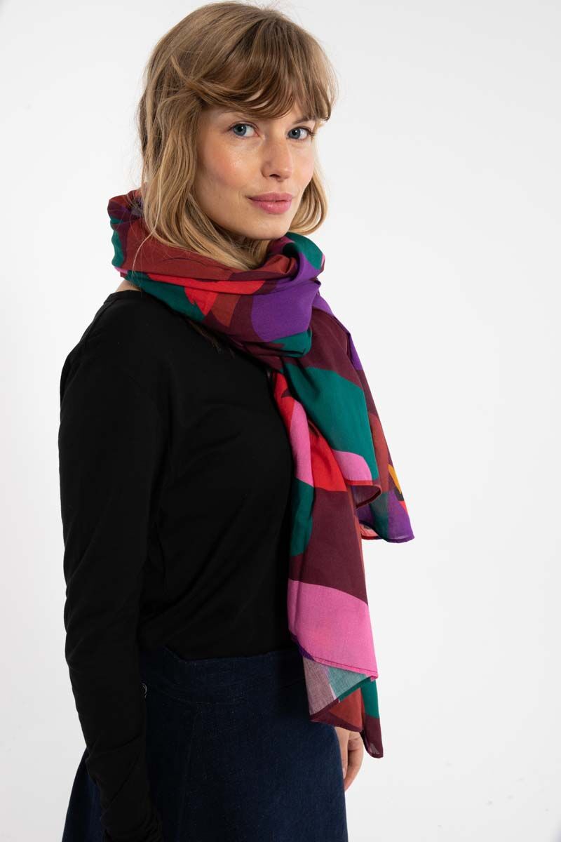 Danenordby Scarf Dark Bordeaux SWANOSCOPE