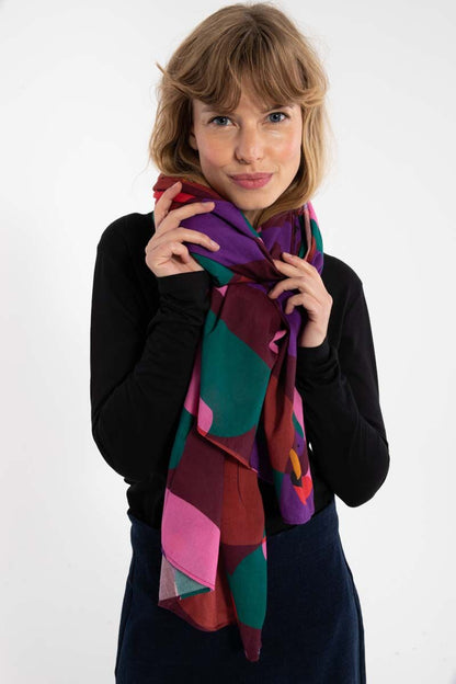 Danenordby Scarf Dark Bordeaux SWANOSCOPE