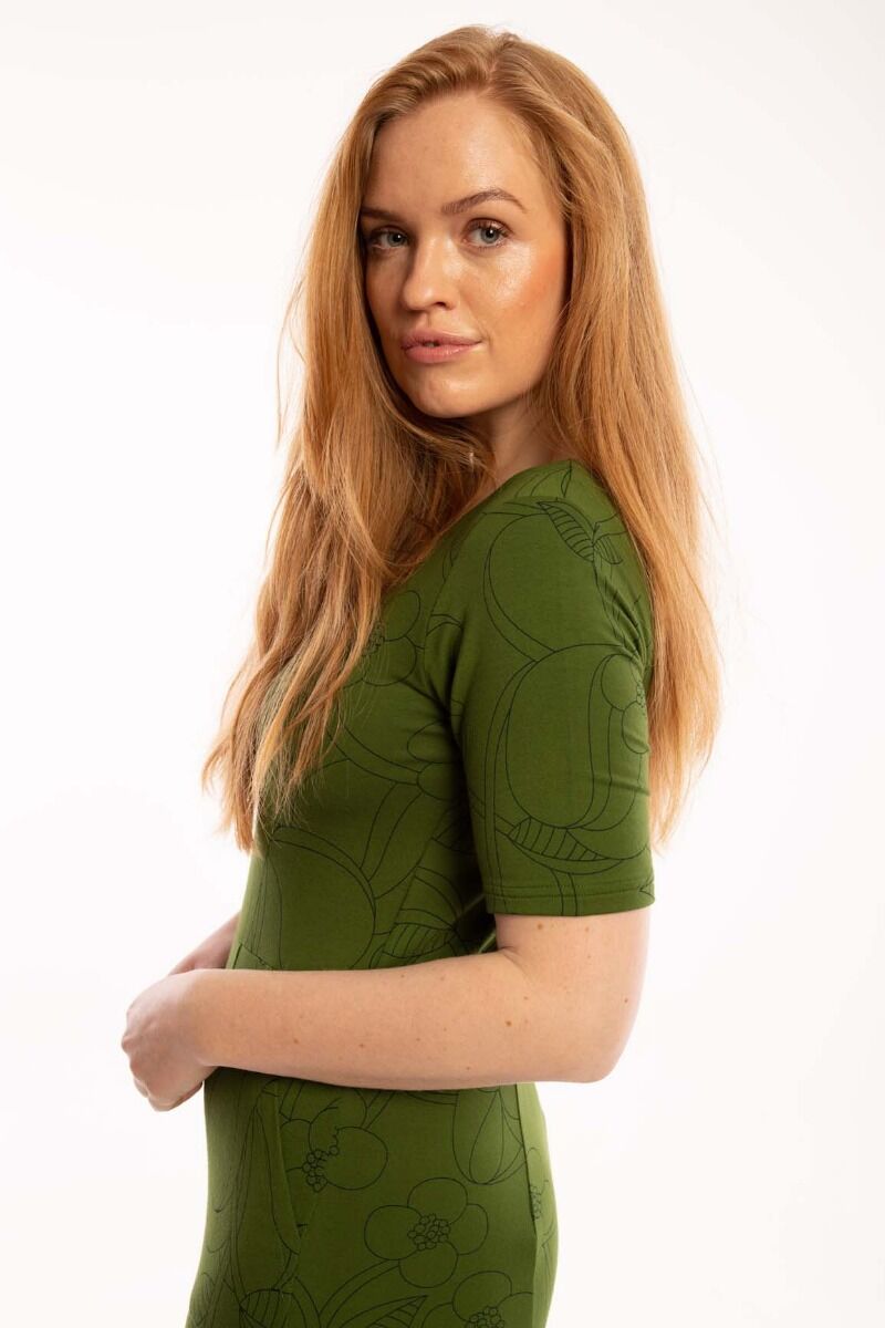 Danepolly Dress Khaki/bottle green BLOOM BOOM