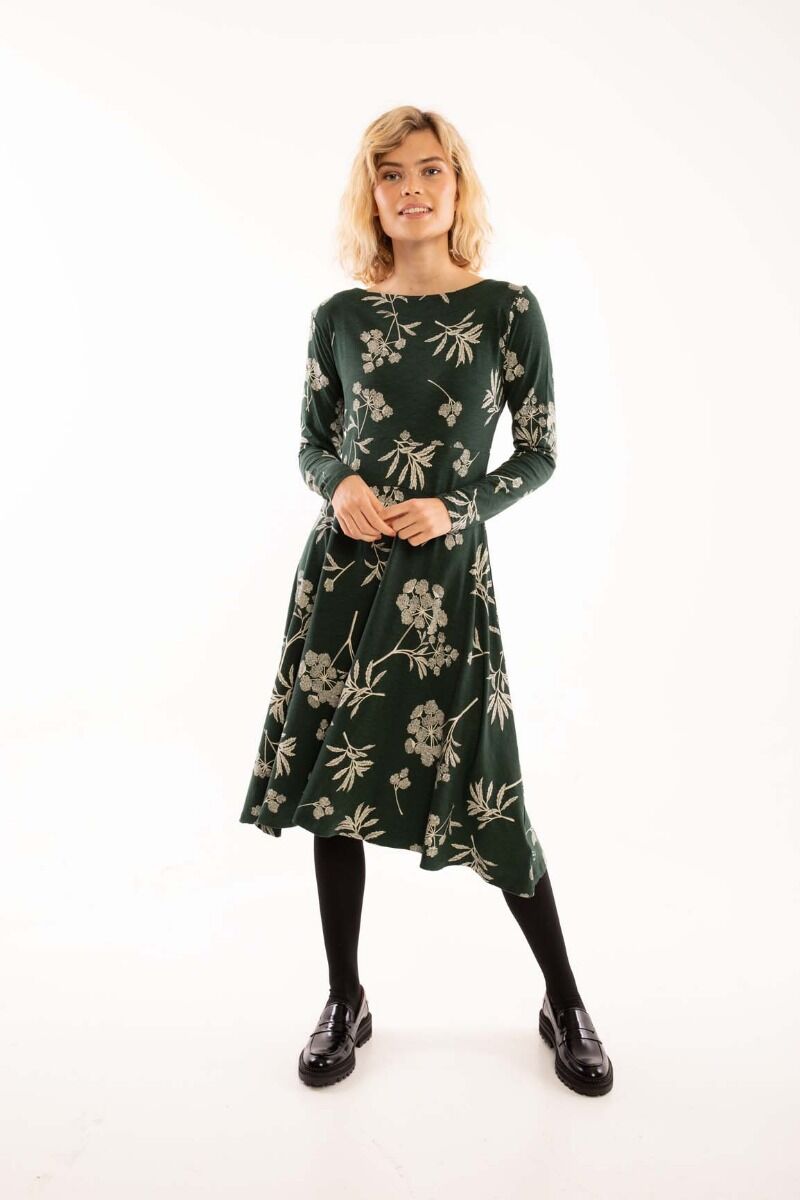 ORGANIC - Danesigrid Viscose Dress Black green HEMLOCK