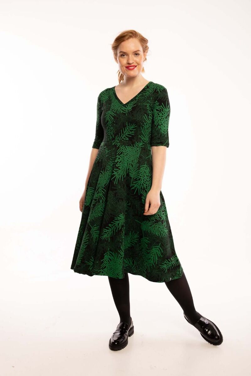Organic - Danandersen Dress Black/green FINEPINE