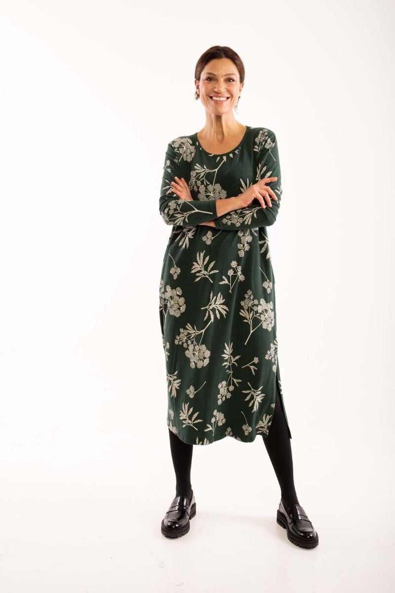ORGANIC - Lea Dress Black green HEMLOCK