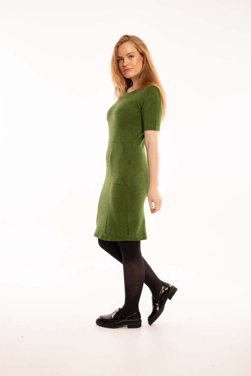 Danepolly Dress Khaki/bottle green BLOOM BOOM