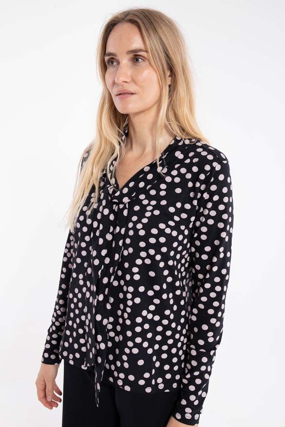 ORGANIC - Danepetra Top Black/Lt Beige FUNDOTS