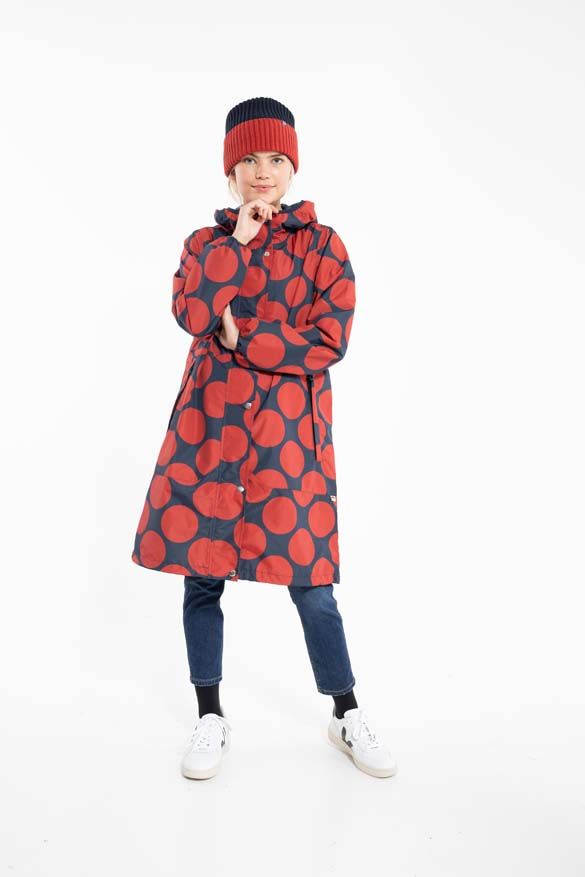 Danedith Rainjacket Dk Navy/Dk Rust MEGADOT