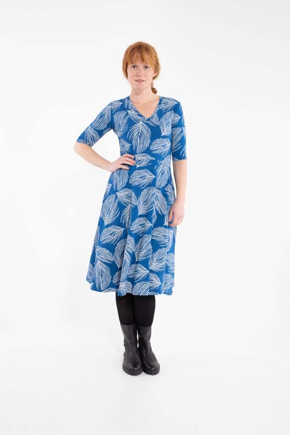 Organic - Danandersen Dress Indigo/Lt Beige PALMA