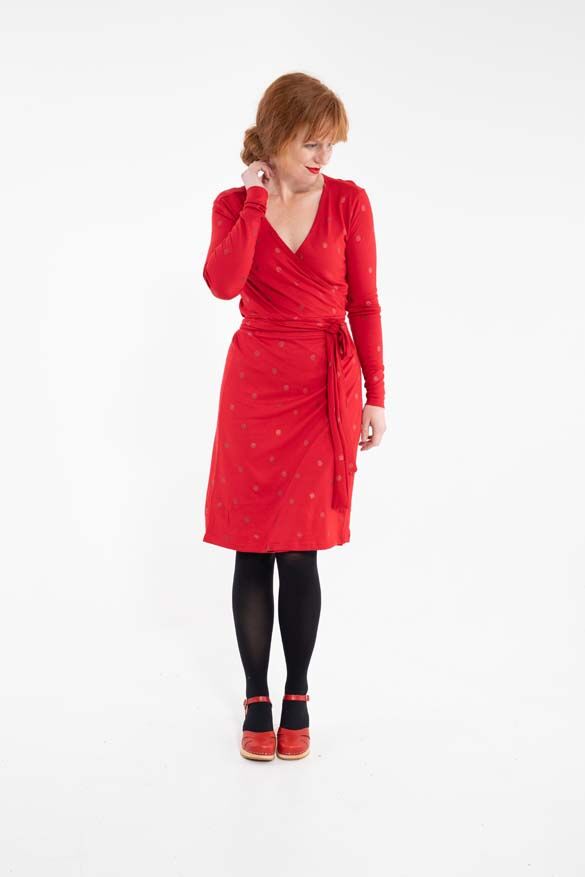 Daneregina Dress Red/Red Glitter SURPRISE DOTS