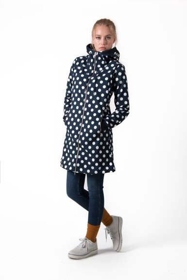 Danejane Softshell Navy/Offwhite DOTS