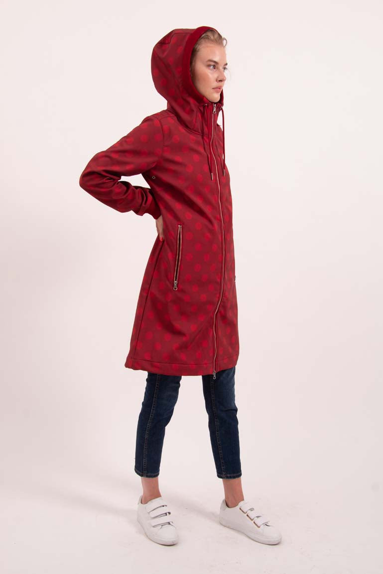 Danejane Softshell Dark Red/Red DOTS