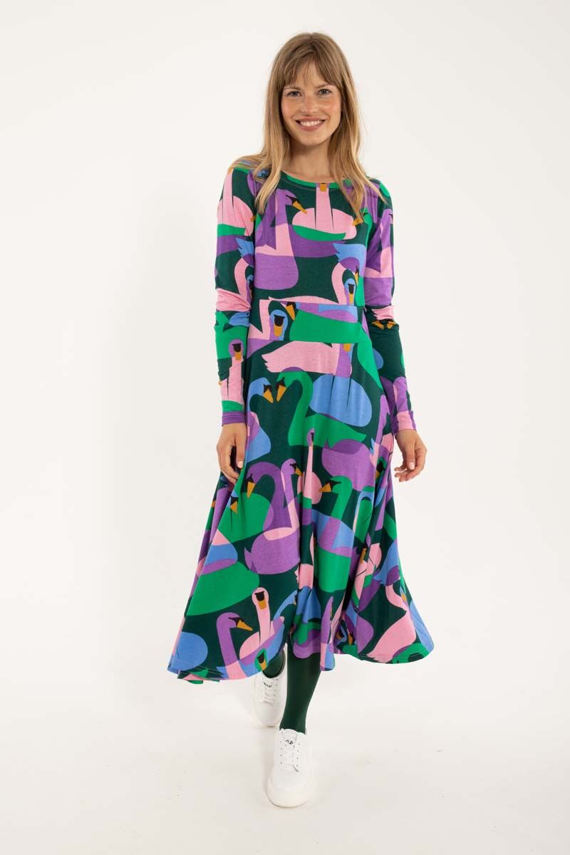 Danesigrid Cotton Dress Dark Duck SWANOSCOPE