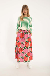 Danespresso Seersucker Skirt Super Pink/Bright Red MAXIBERRY