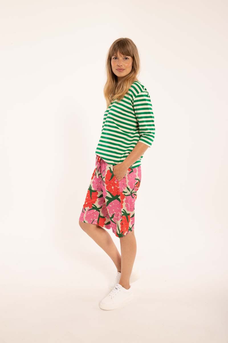 Danegames Seersucker Shorts Super Pink/Bright Red MAXIBERRY