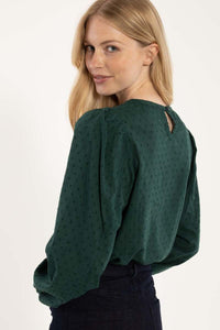 Danebette Cotton Dot Shirt Dark Duck
