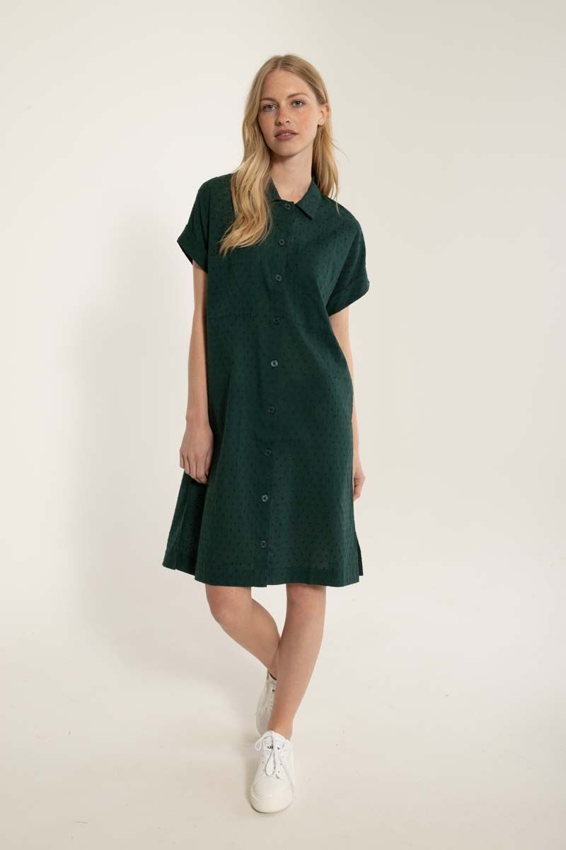 Danerrand Cotton Dot Dress Dark Duck