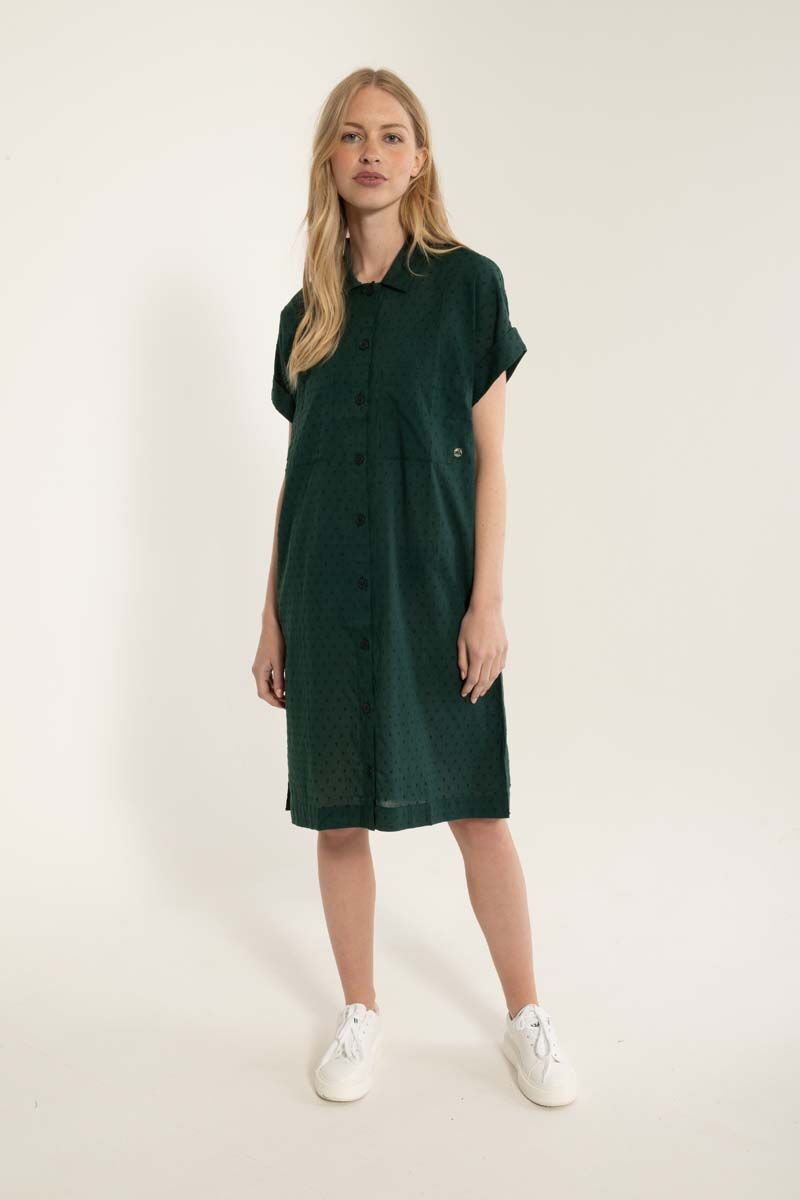 Danerrand Cotton Dot Dress Dark Duck